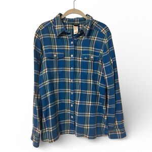 Patagonia Women's Long-Sleeved Overcast Flannel button-down shirt size 12